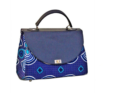 Eloise African Prints and Faux-Leather Handbag