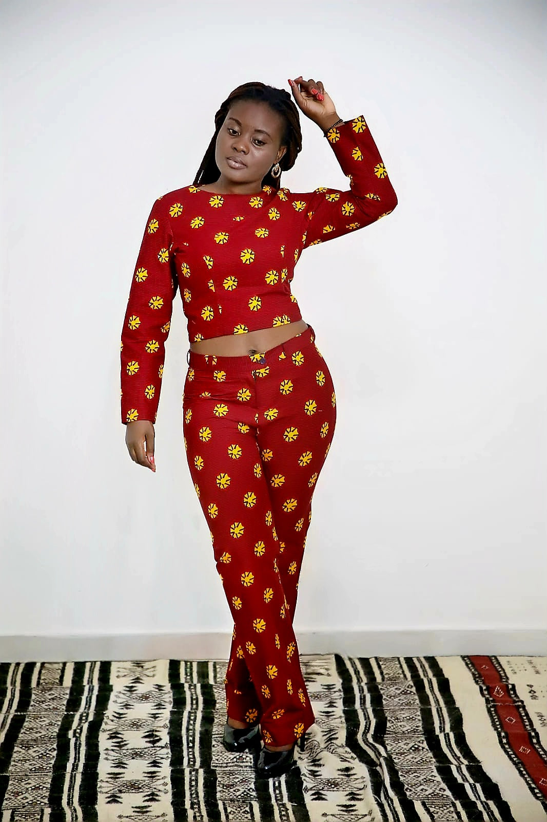 Lateefah Crop Top and Pants Set