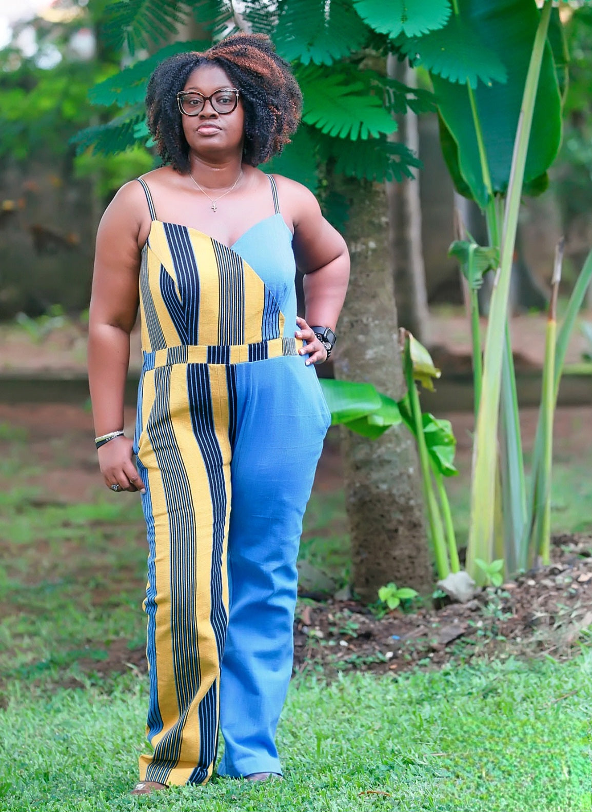 Abidjan Two-Tone Jumpsuit