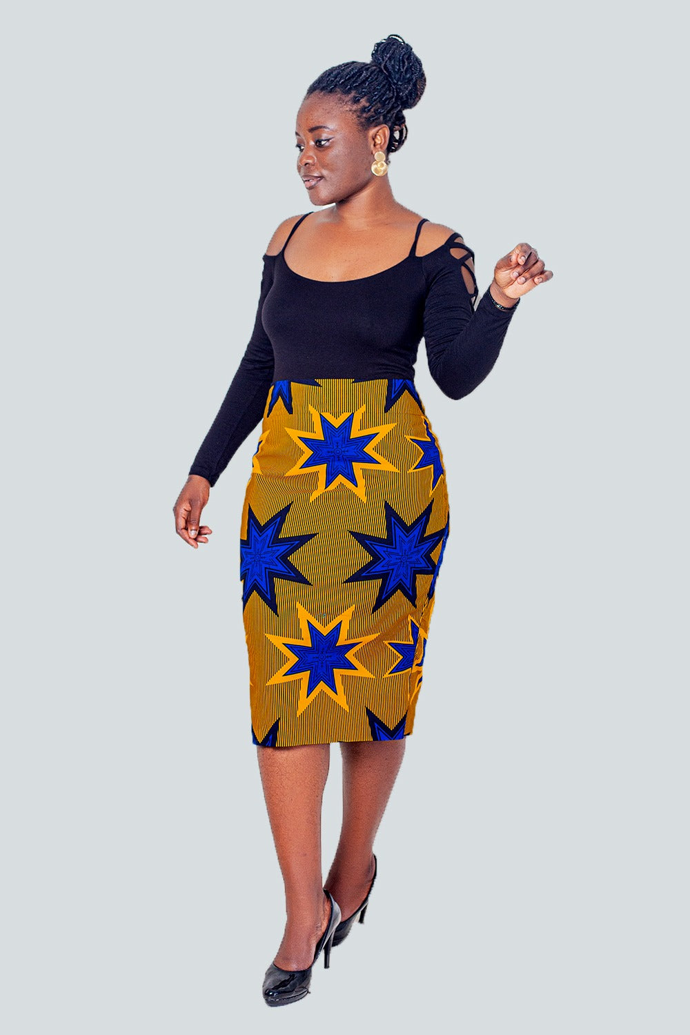 Aberash African Prints Midi Skirt