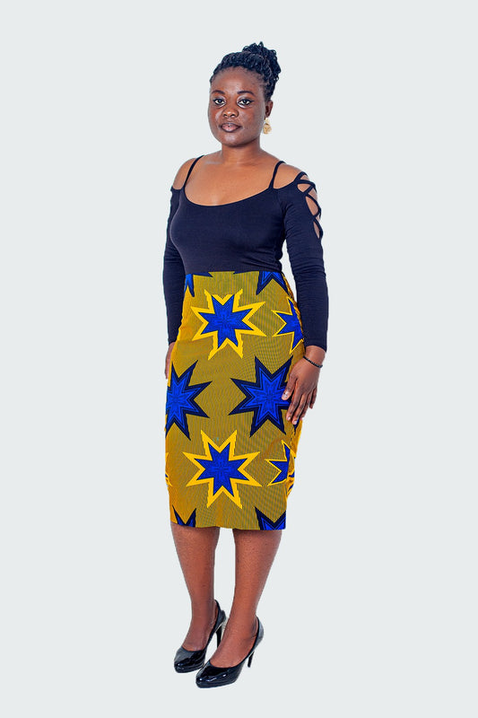 Aberash African Prints Midi Skirt