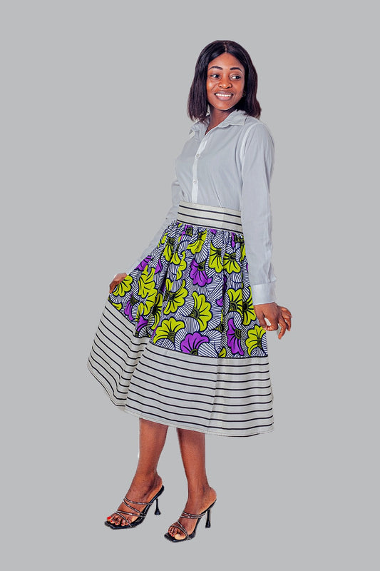 Nala African Prints Circular Skirt