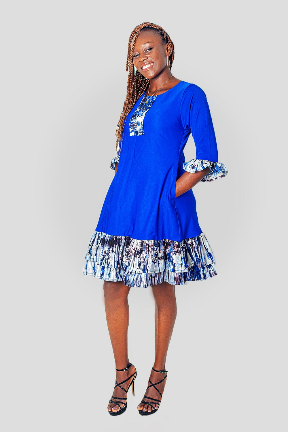 Patrice African Tie-Dye Dress