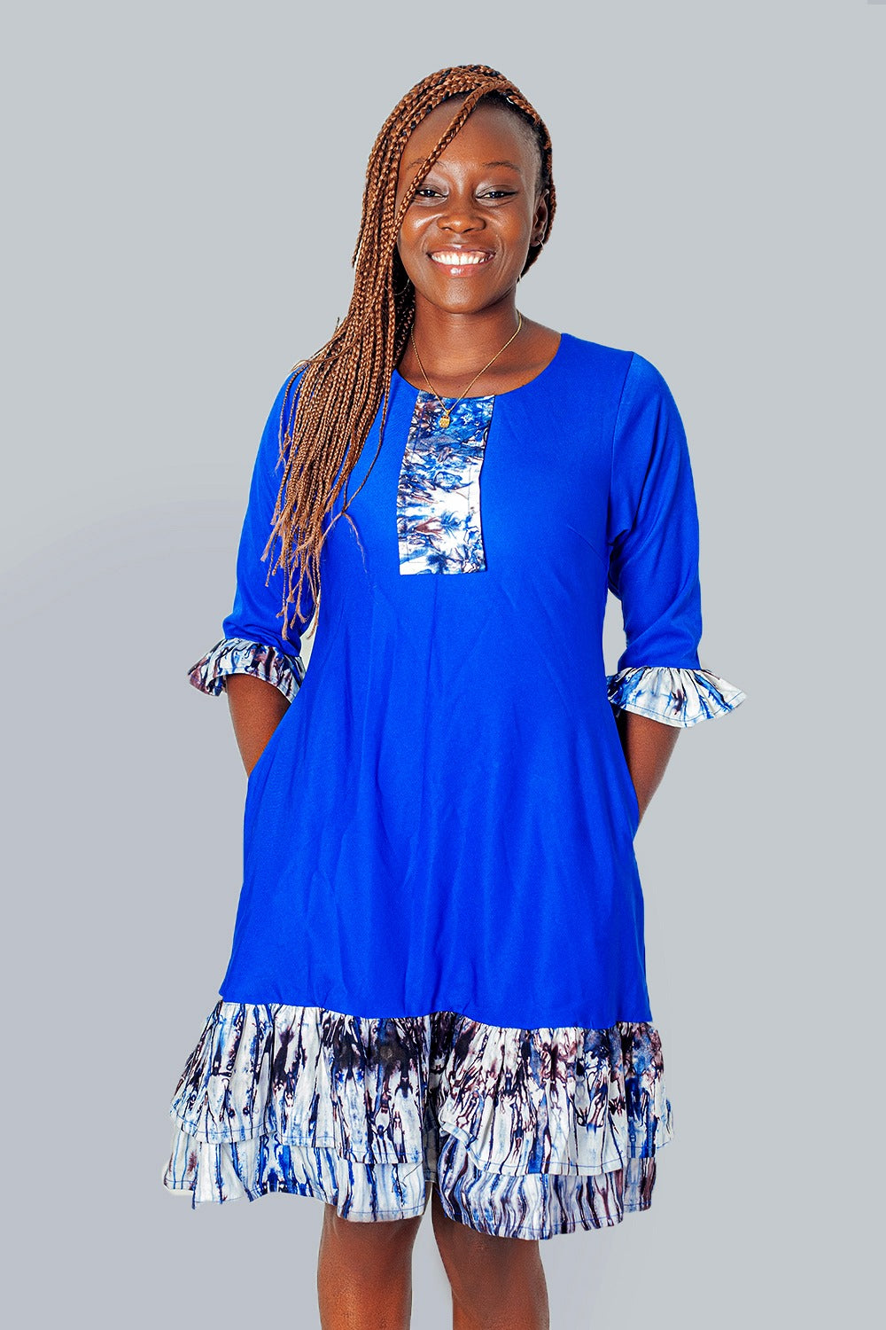 Patrice African Tie-Dye Dress